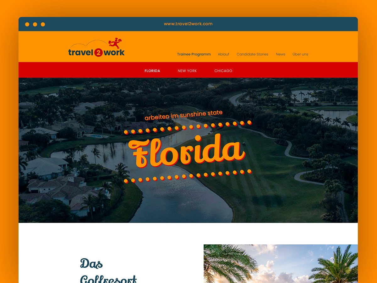 Travel2Work Webdesign Florida